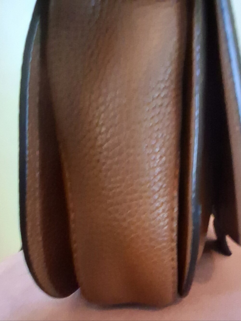 Michael Kors Pebbled Leather Saddle Crossbody Bag in Cognac - Picture 6 of 11